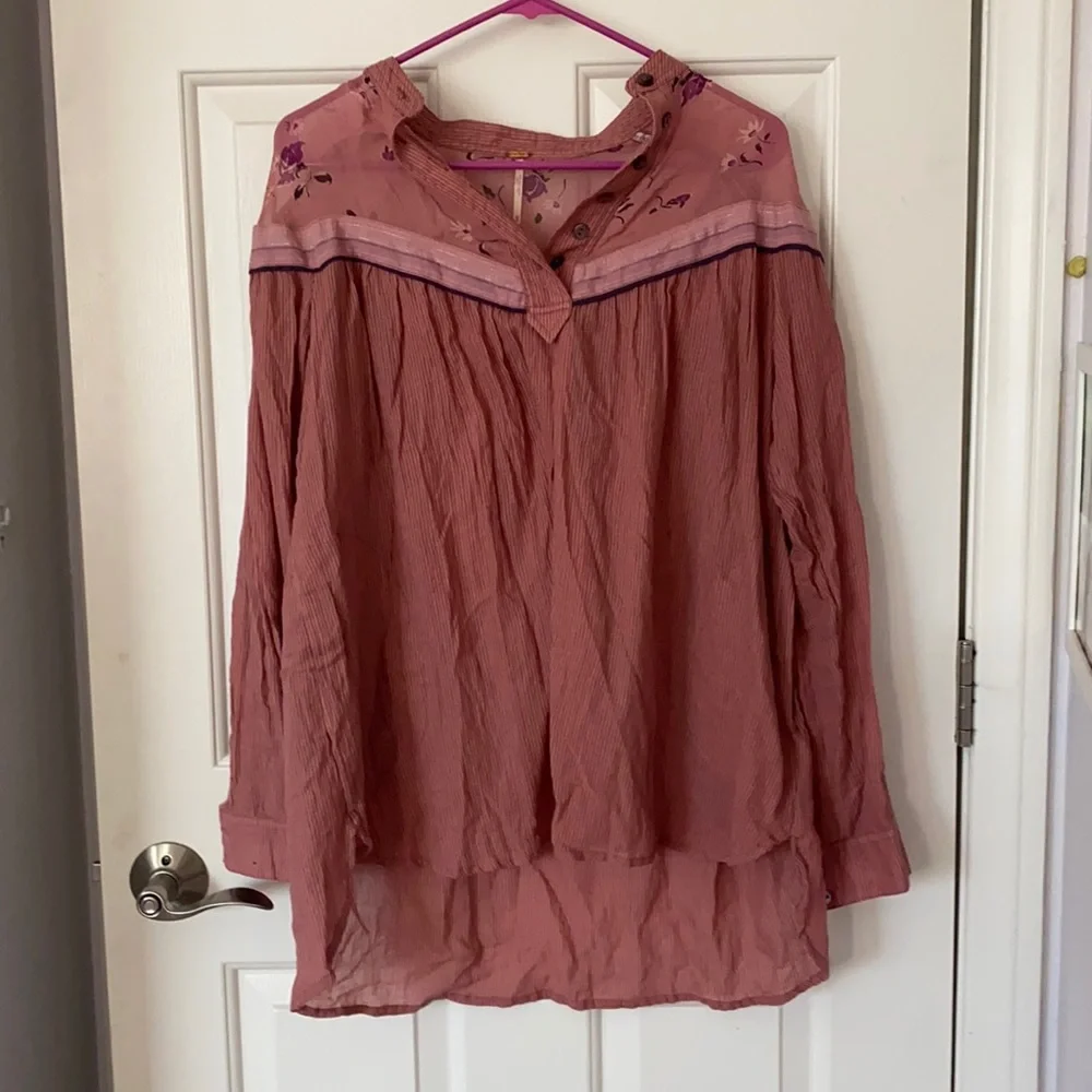 Free People Floral Blouse - Picture 1 of 3